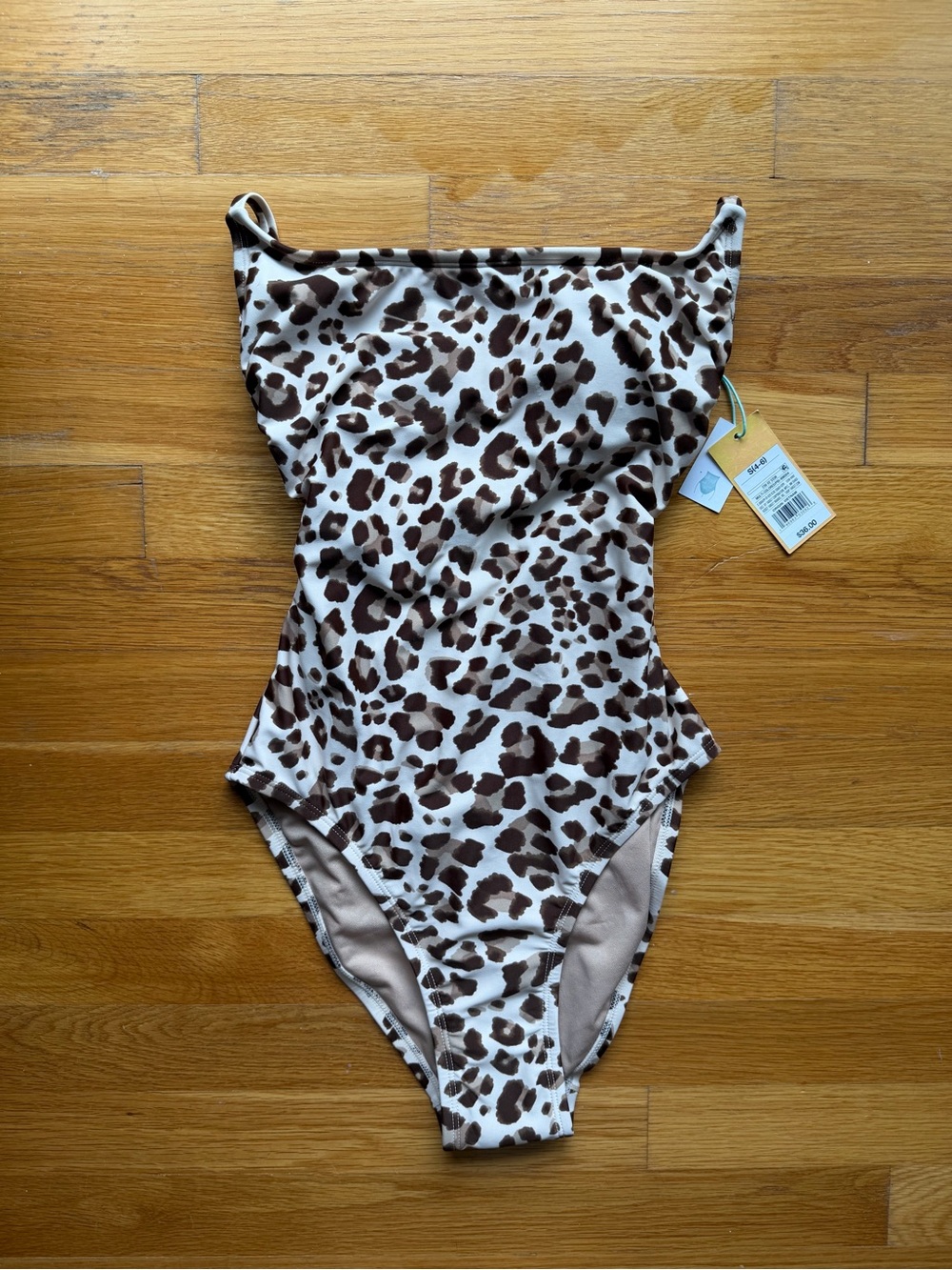 NWT Kona Sol Leopard Print One-Piece Swimsuit - Size Small